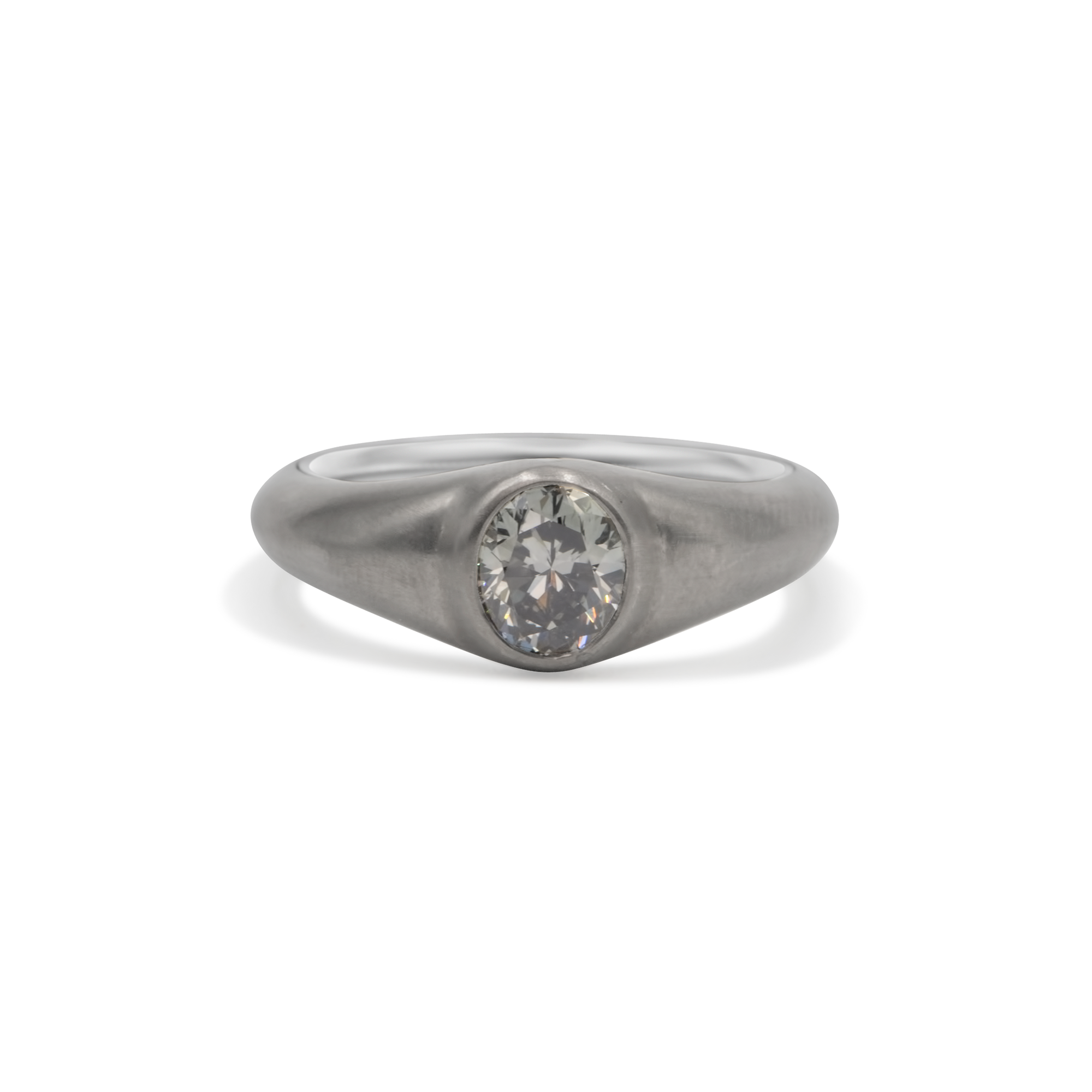 Oval titanium solitair