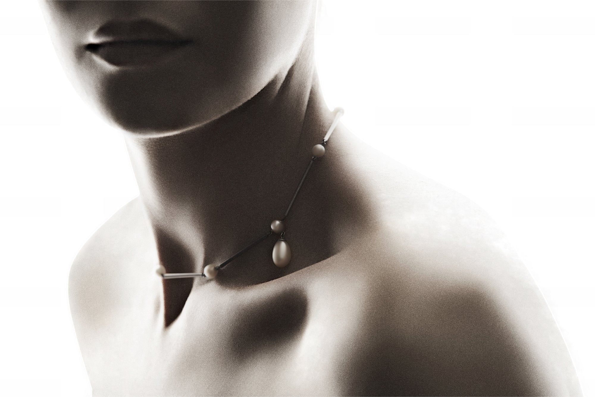 Titanium Pearl Choker