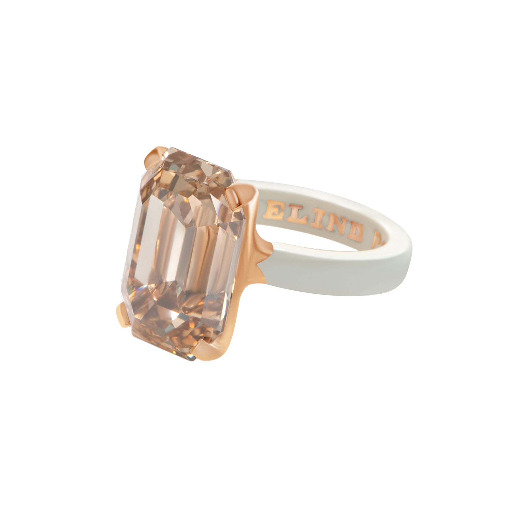 15ct brown diamond spring ring