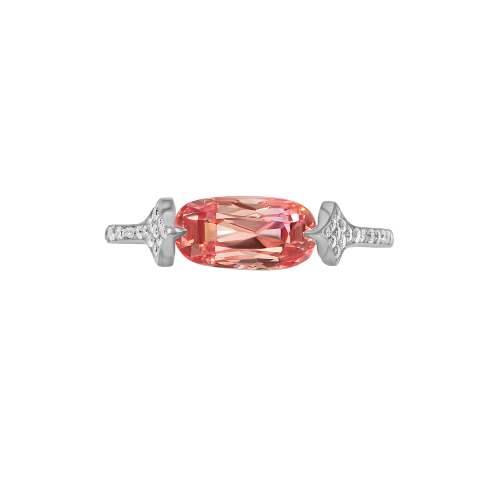 Timeless padparadscha solitaire