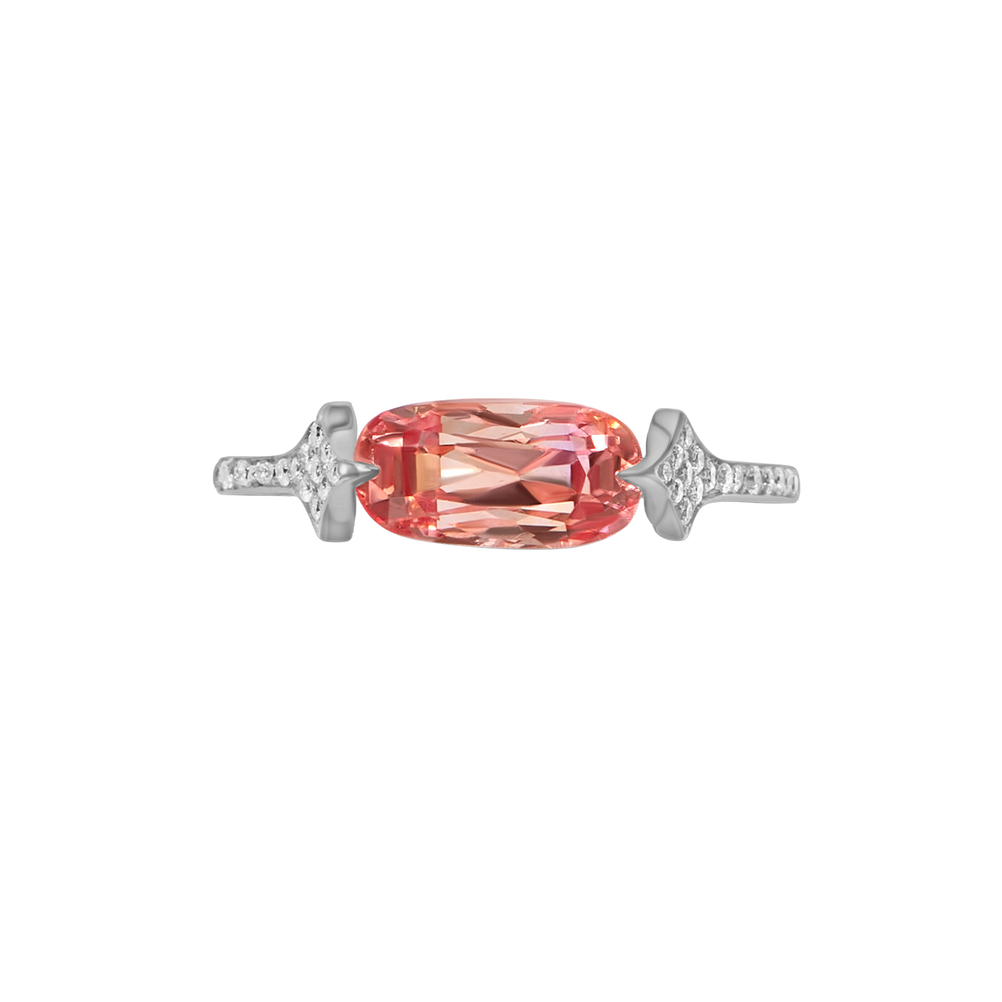 Timeless padparadscha solitaire