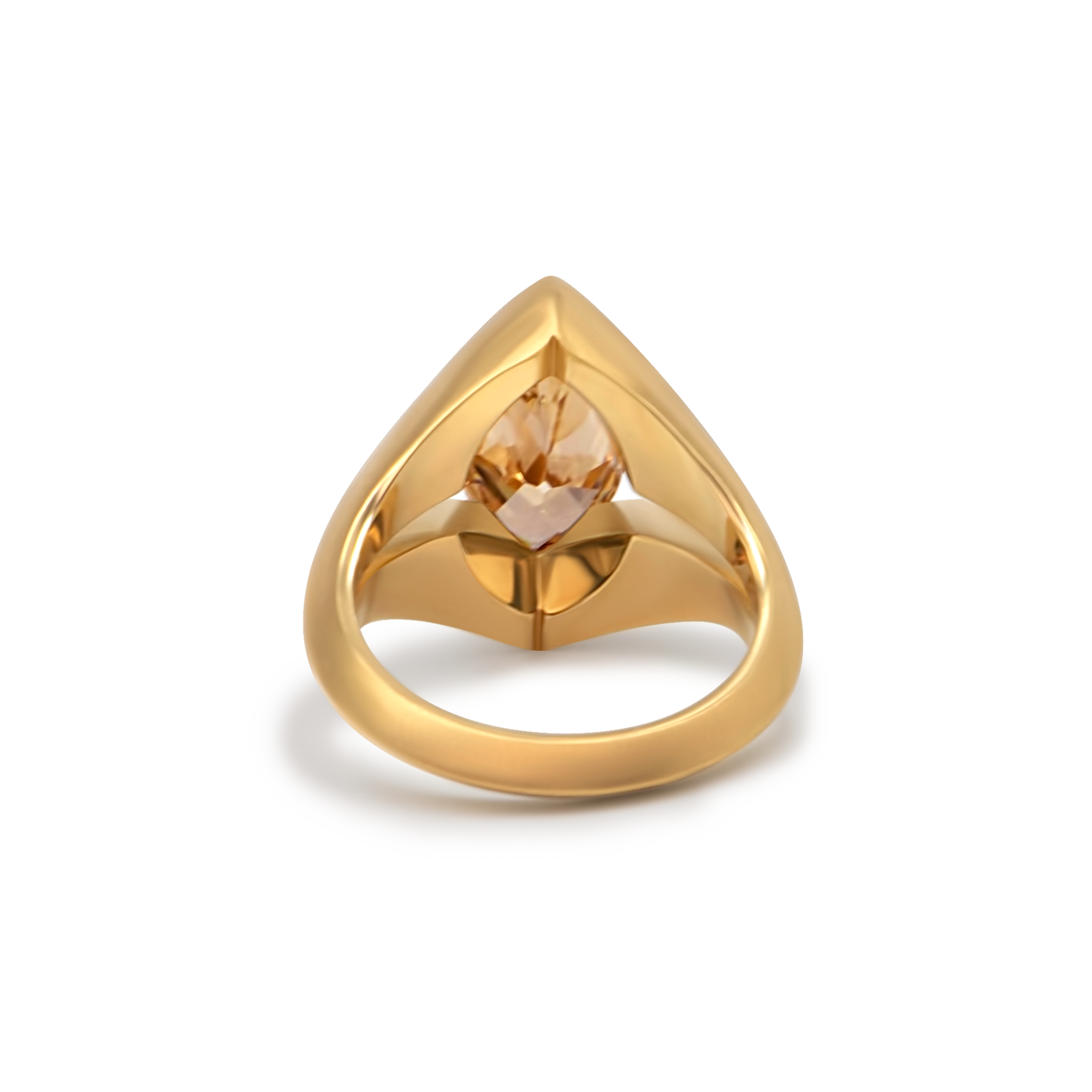 Brown marquise split ring