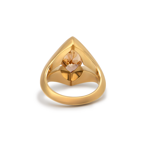 Brown marquise split ring