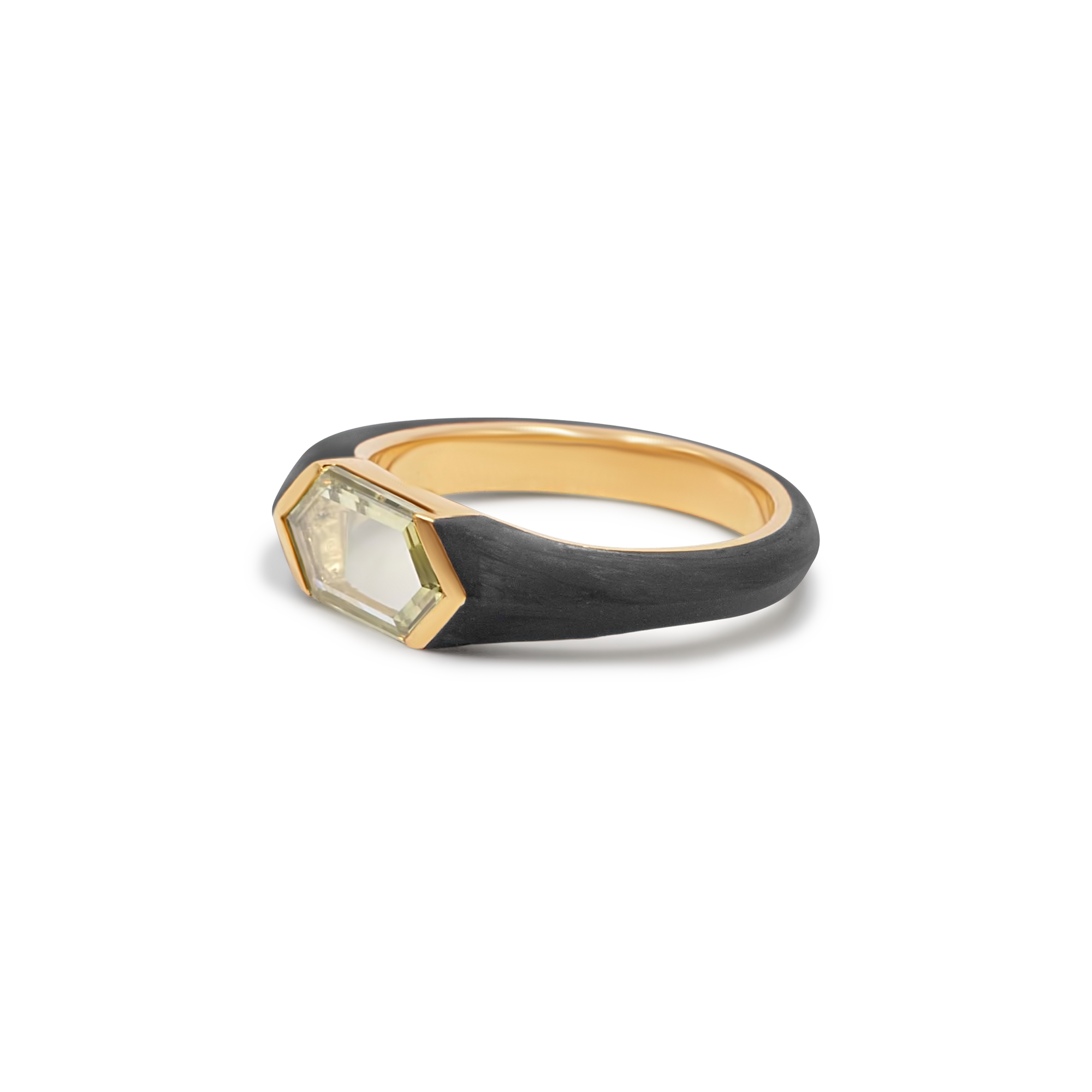 Carbon fiber portrait ring