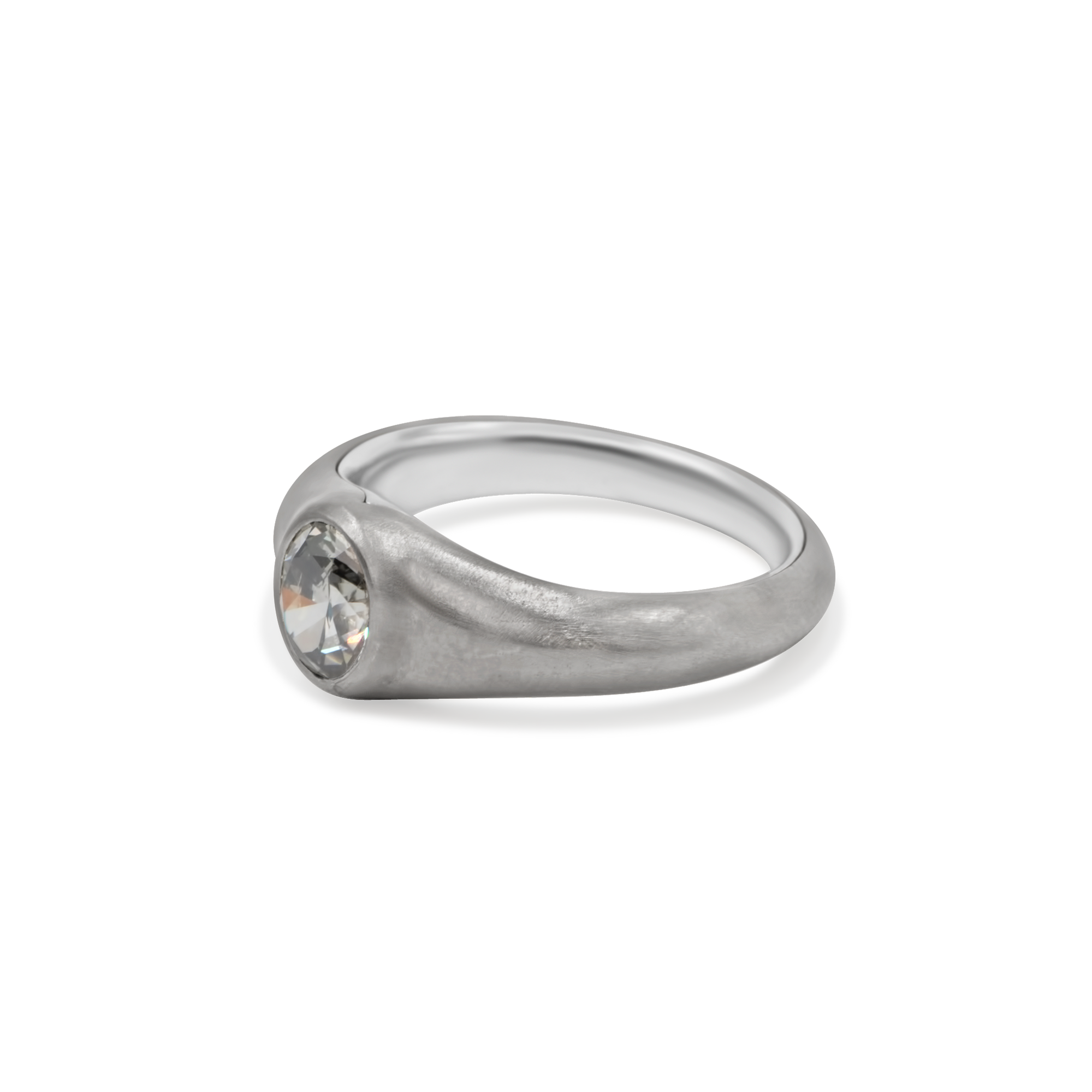 Oval titanium solitair