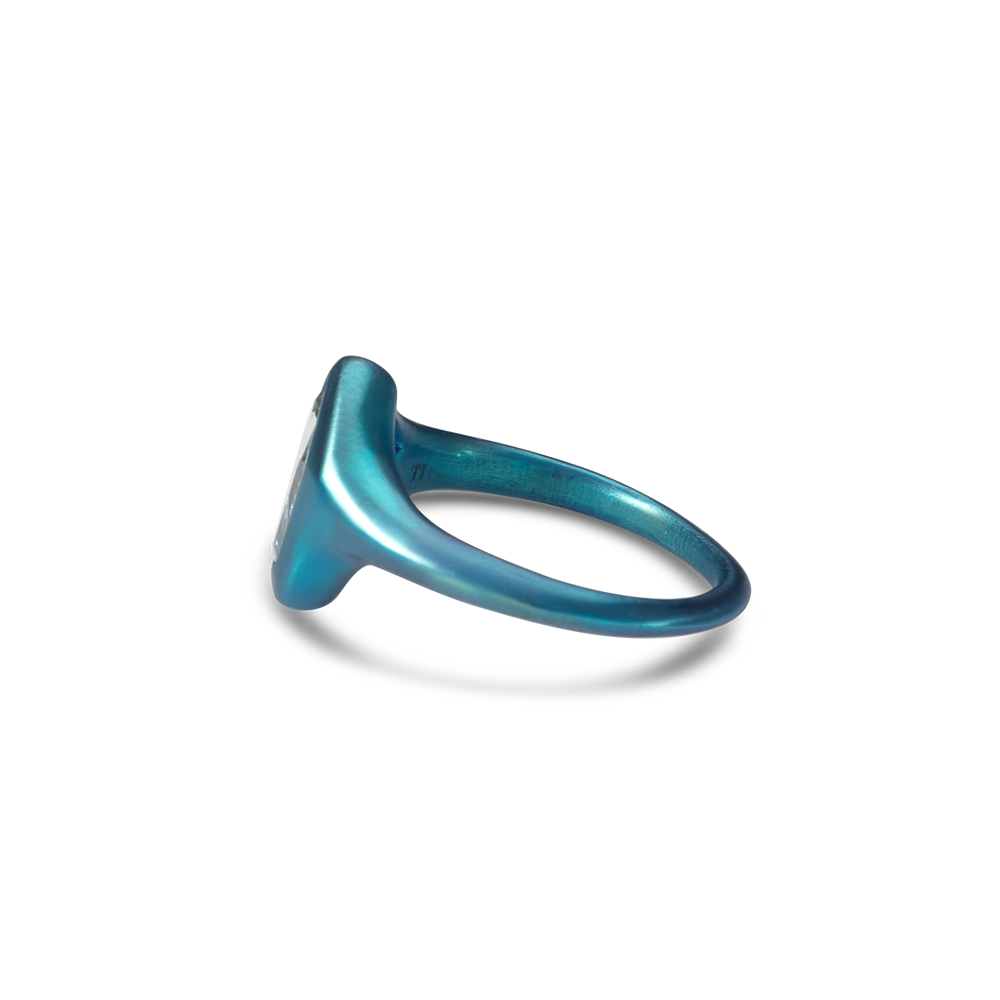 Titanium heroes ring blue shield