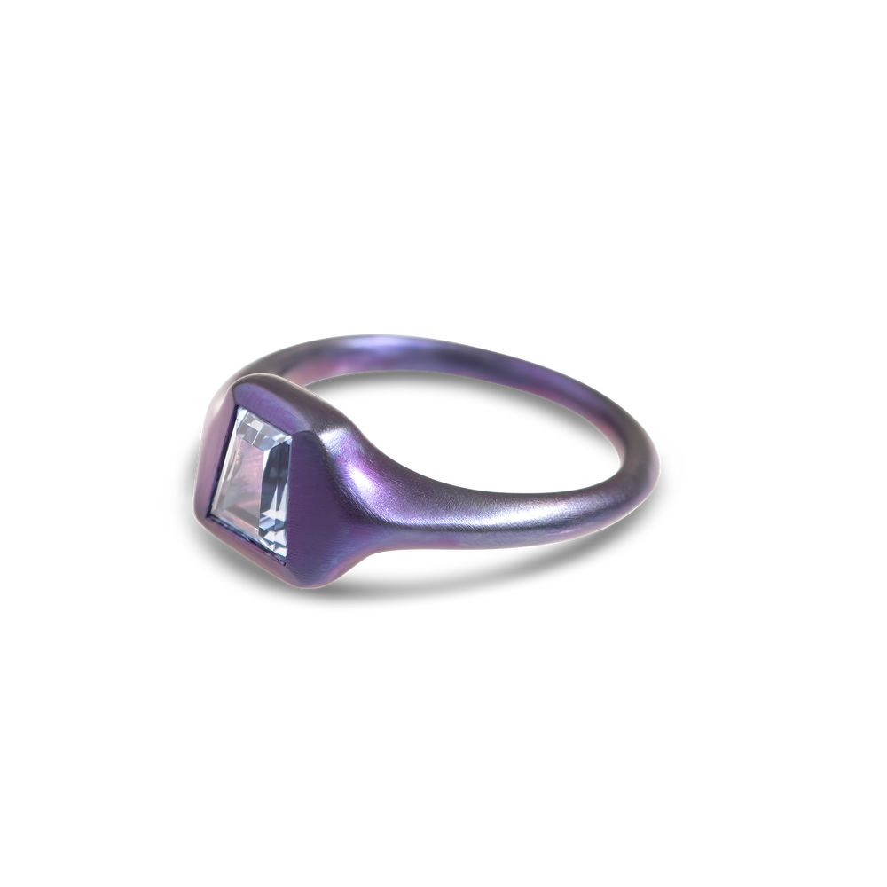 Titanium heroes ring in purple